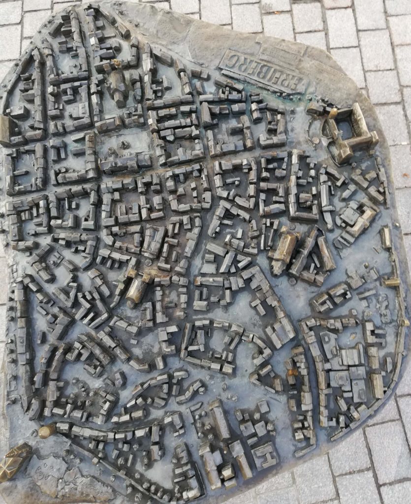 The model of Freiberg made of metal