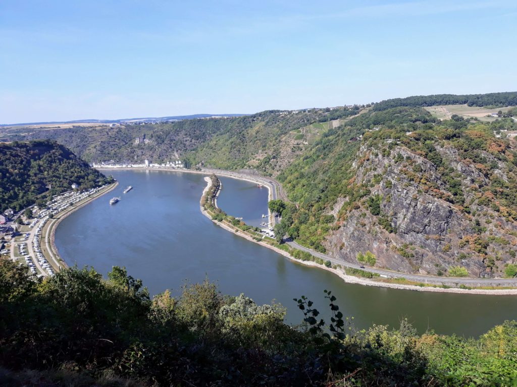 Blue sky and blue river