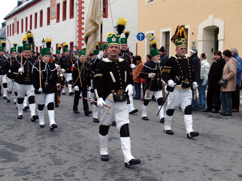 Miners traditional parade, as a part of the city festival