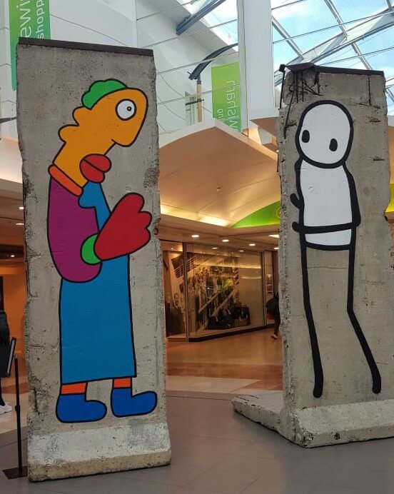Thierry Noir and Stik 'Wall' installation