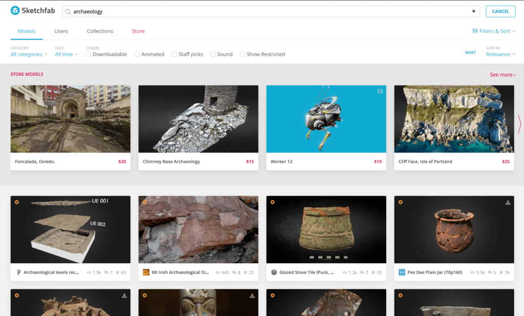 Sketchfab "archaeology"