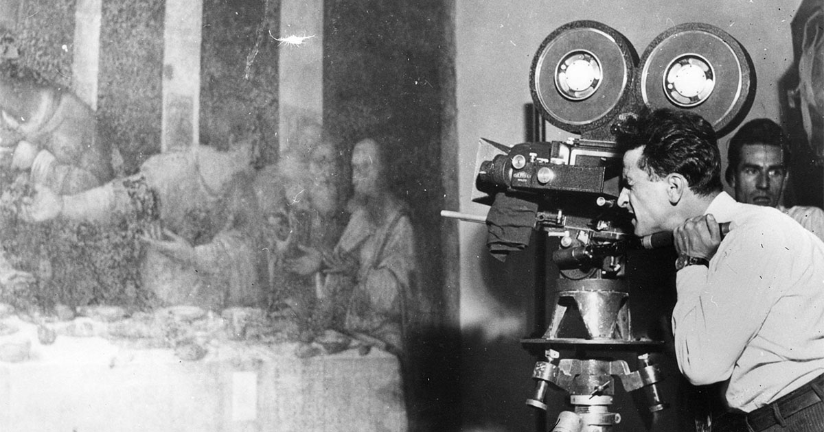 The Last Supper during the filming of “Il Miracolo della Cena"