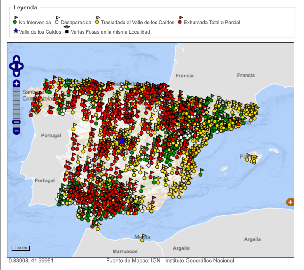 Common burials map