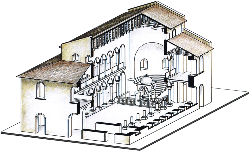 Reconstruction of the basilica in Palmatis