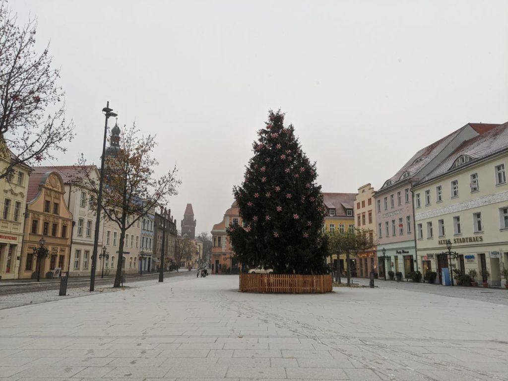 The Altmarkt area today with neo-classical houses