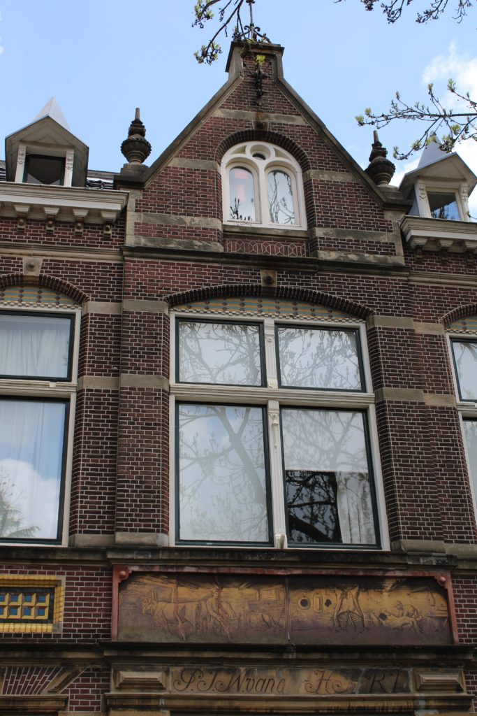 House with decoration under the window