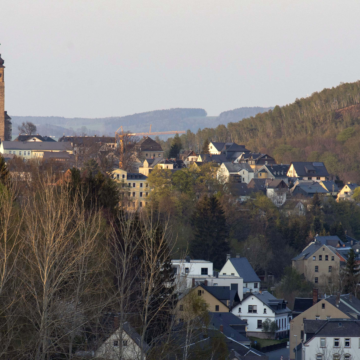 A landscape view of Schneeberg, Germany