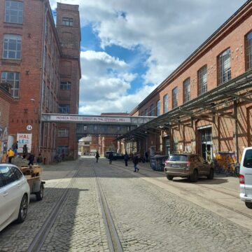 Street in the industrial complex of Spinnerei, Leipzig