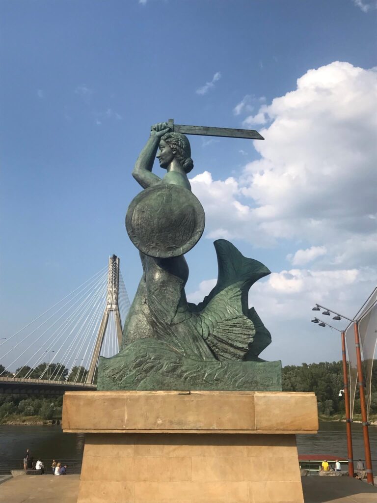 Mermaid statue in Poland