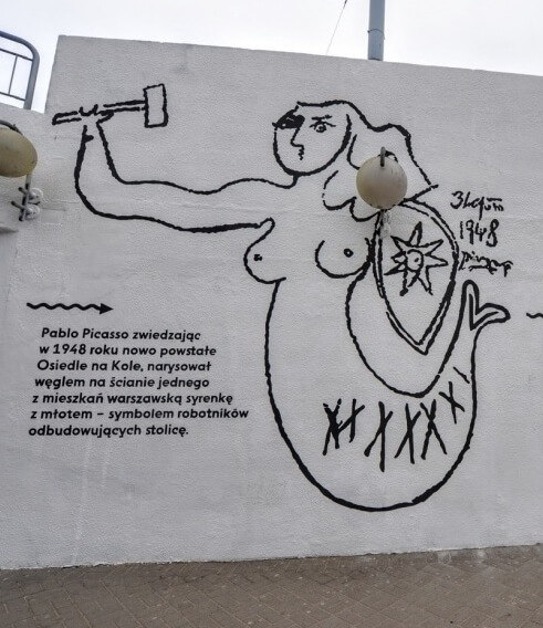 Mural depicting a mermaid